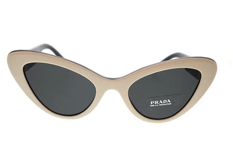 Prada Cat Eye Sunglasses White Black/Black (0PR 13YS 